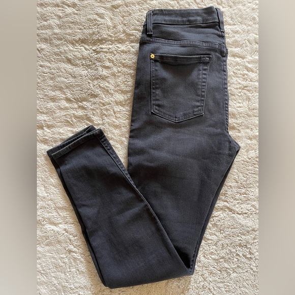 7 For All Mankind High-Waist Ankle Skinny Evening Grey Jeans - Picture 5 of 7